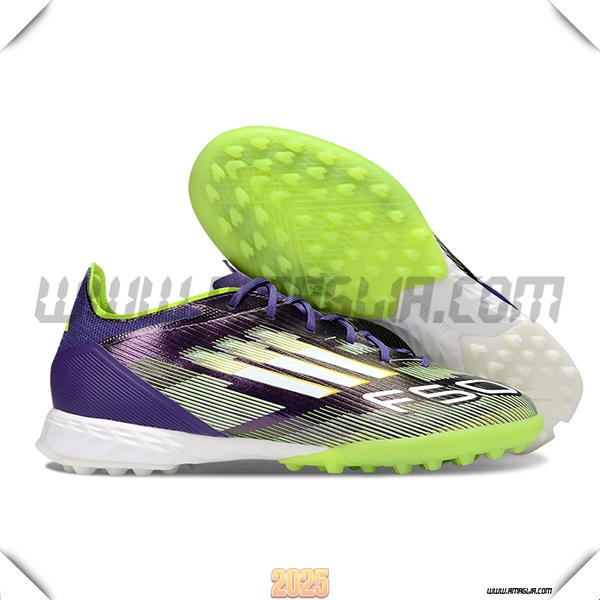 Adidas Scarpe Da Calcio F50 PRO TF viola/Verde/Bianco