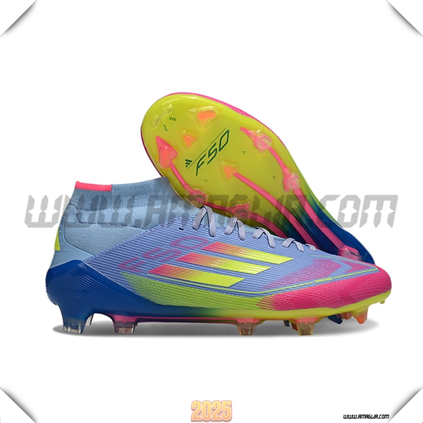 Adidas Scarpe Da Calcio F50 ELITE MID FG W Blu/Rosa/Verde