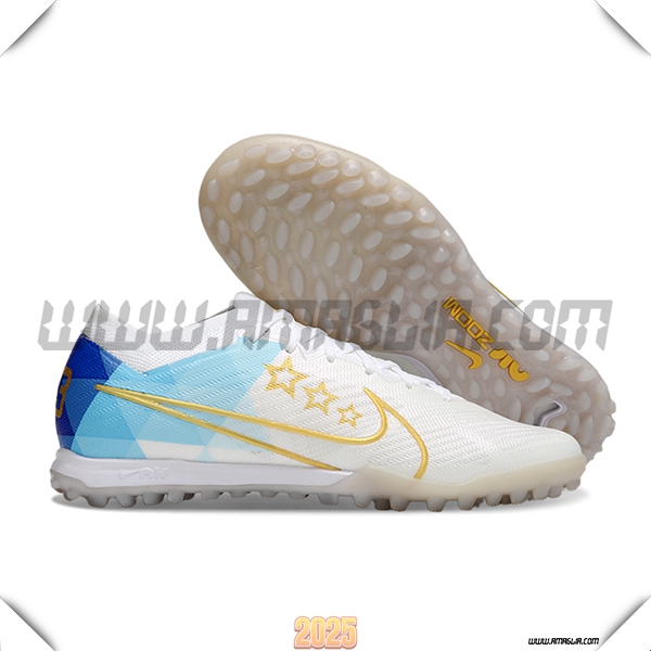 Nike Scarpe Da Calcio Air Zoom Mercurial Vapor XV Elite TF Bianco/Blu/Giallo