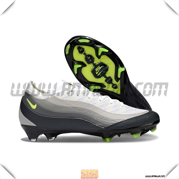 Nike Scarpe Da Calcio AIR Zoom Mercurial Vapor 16 Elite AIR MAX 95 XXV FG Bianco/Grigio/Nero