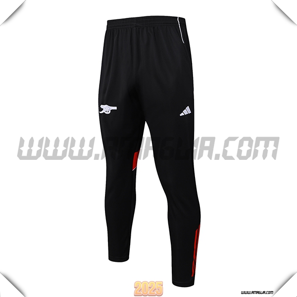 Pantaloni Allenamento Arsenal Rosso/Nero/Bianco 2025 2026