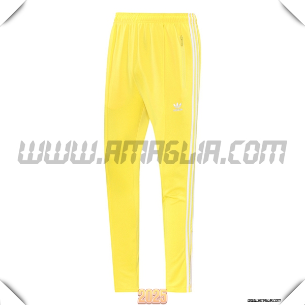 Pantaloni Allenamento Adidas Giallo/Bianco 2025 2026