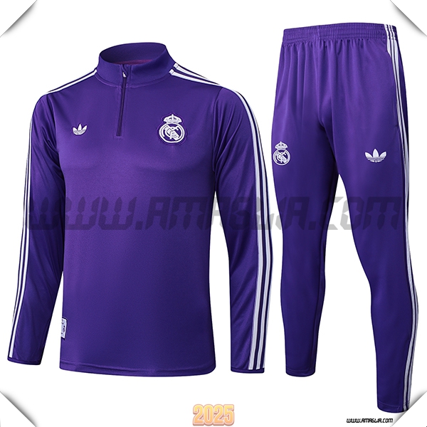 Tuta Calcio Real Madrid viola/Bianco 2025 2026