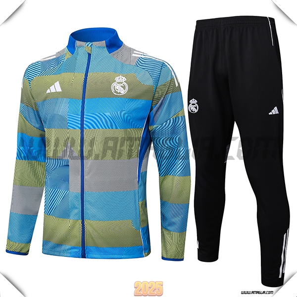 Tuta Calcio Giacca Real Madrid Blu/Verde 2025 2026