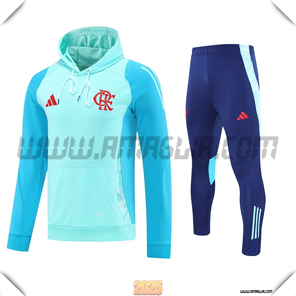 Giacca Con Cappuccio Tuta Flamenco Verde/Blu 2025 2026