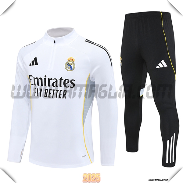 Tuta Calcio Real Madrid Bianco 2025 2026