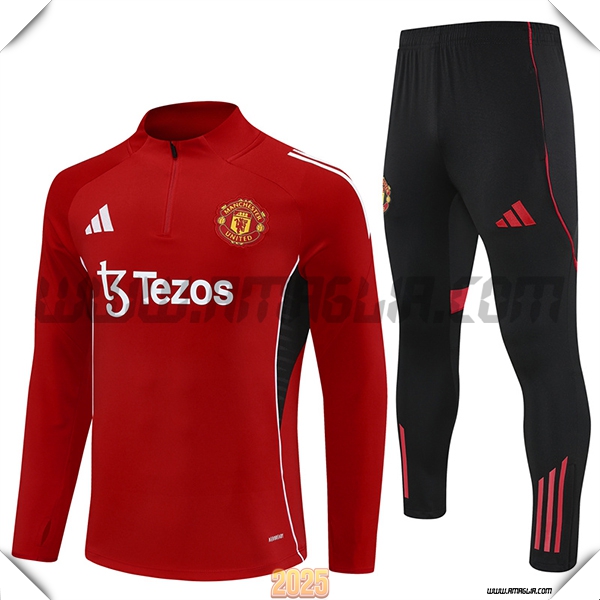Tuta Calcio Manchester United Rosso 2025 2026
