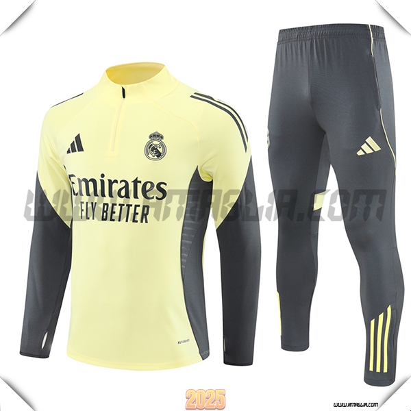 Tuta Calcio Real Madrid Giallo/Grigio 2025 2026