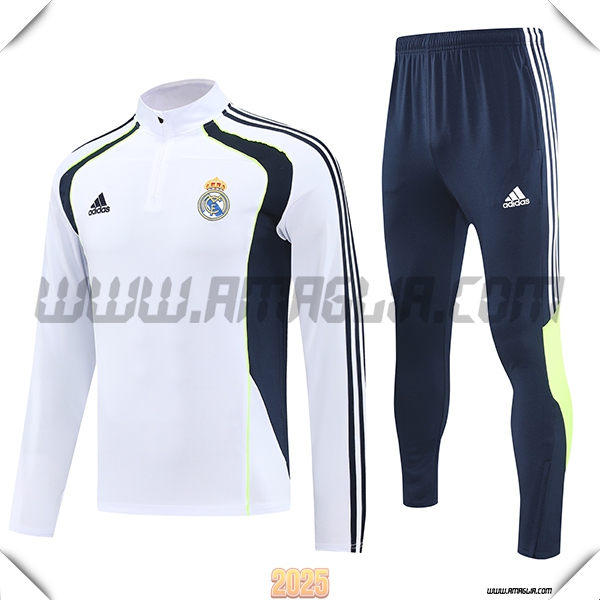 Tuta Calcio Real Madrid Bianco/Blu/Verde 2025 2026