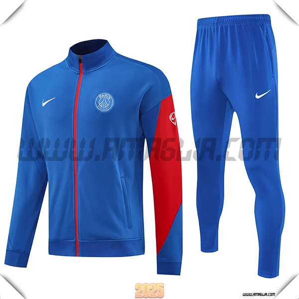 Tuta Calcio Giacca PSG Blu/Rosso 2025 2026 -02