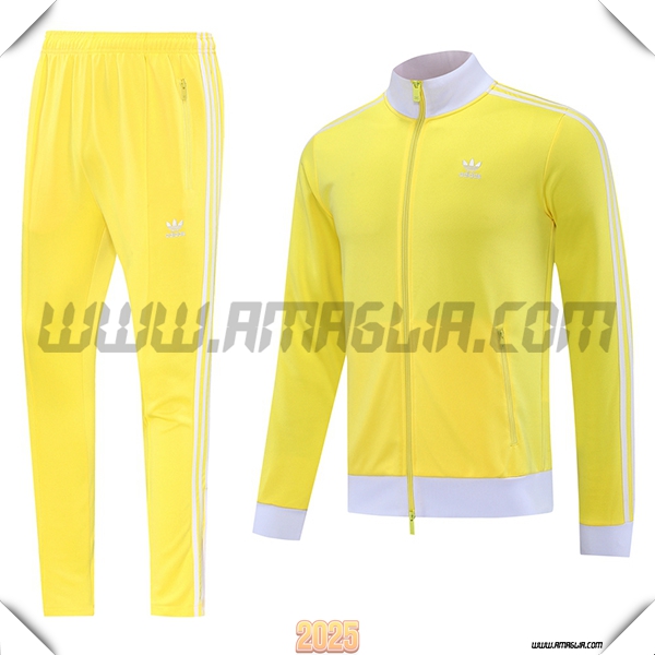 Tuta Calcio Giacca Adidas Giallo/Bianco 2025 2026