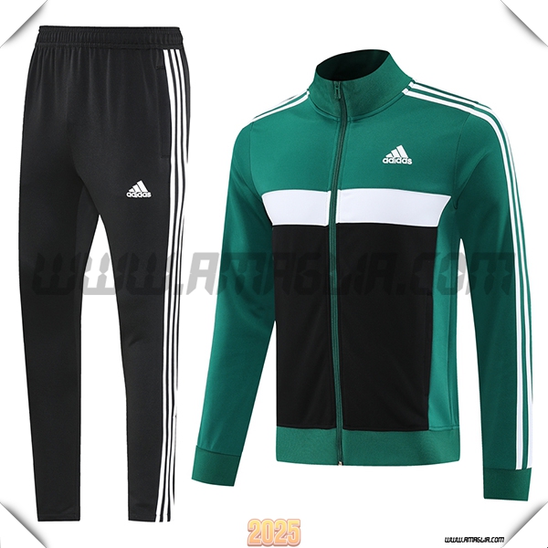 Tuta Calcio Giacca Adidas Verde/Nero/Bianco 2025 2026