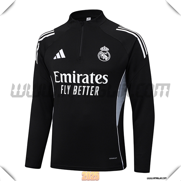 Felpa Allenamento Real Madrid Nero/Grigio 2025 2026