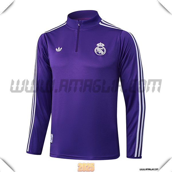 Felpa Allenamento Real Madrid viola/Bianco 2025 2026