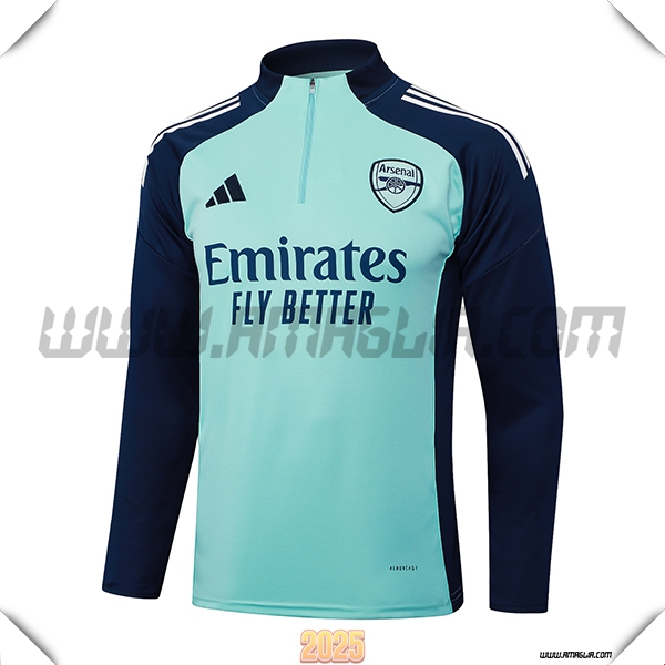 Felpa Allenamento Arsenal Verde/Blu 2025 2026