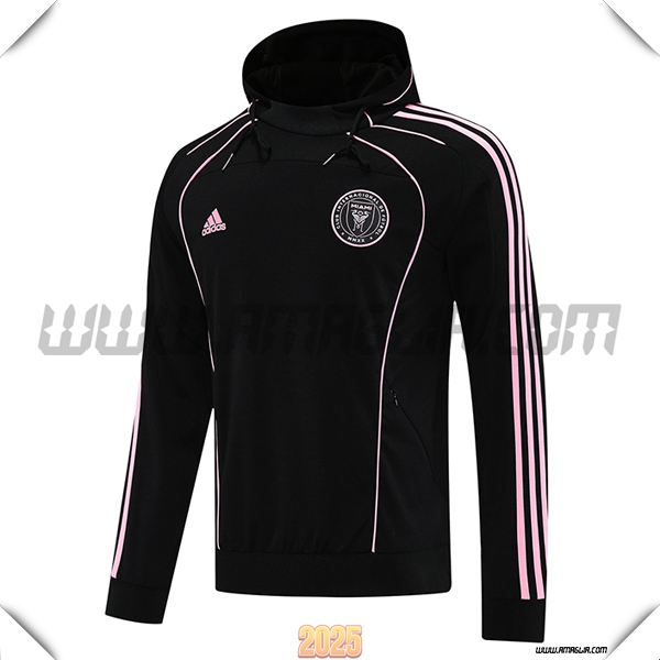 Felpa Allenamento Cappuccio Inter Miami CF Nero/Rosa 2025 2026