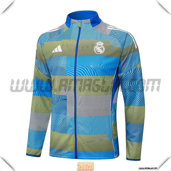 Giacca Calcio Real Madrid Blu/Verde 2025 2026