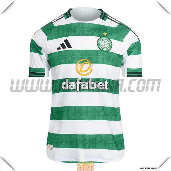 Nuovo Maglia da Celtic FC Prima 2025 2026 Bianco/Verde