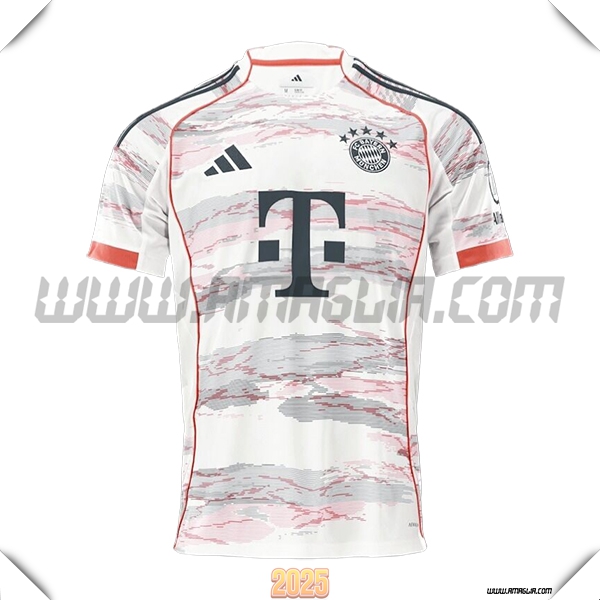 Nuovo Maglia da Bayern Monaco Seconda 2025 2026 Bianco/Grigio