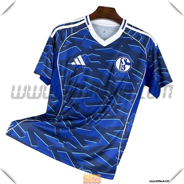 Prima Maglia Calcio Schalke 04 2025 2026 Blu/Bianco