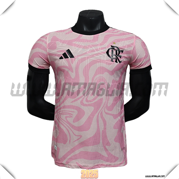 Maglia Calcio Flamengo Edizione Speciale 2025 2026 Rose/Bianco