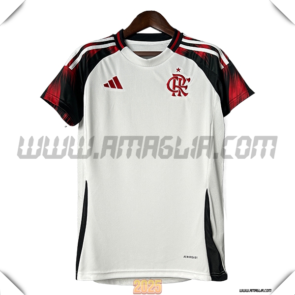 Nuovo Maglia da Flamengo Donne Seconda 2025 2026 Rose/Bianco