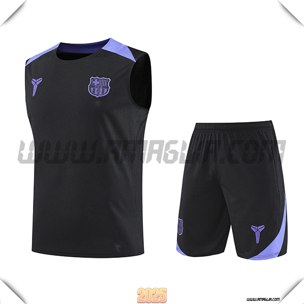 Kit Canotta Allenamento FC Barcellona Nero/viola 2025 2026