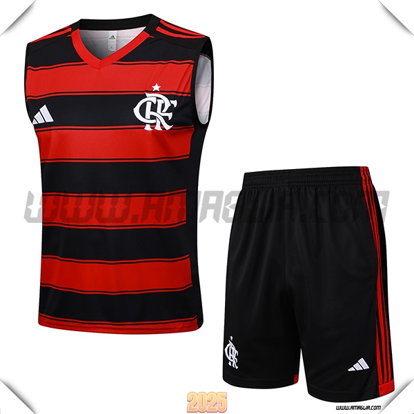 Kit Canotta Allenamento Flamengo Rosso/Nero 2025 2026 -02