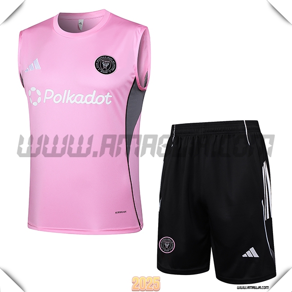 Kit Canotta Allenamento Inter Miami CF Rosa/Grigio 2025 2026
