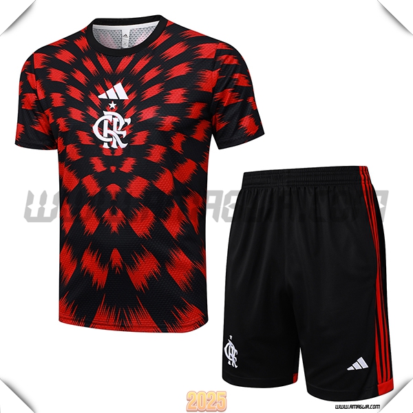 Kit Maglia Allenamento Flamengo Rosso/Nero 2025 2026