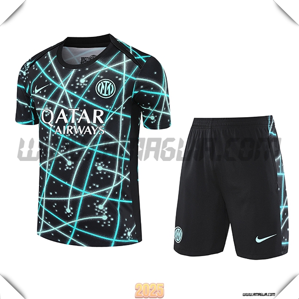 Kit Maglia Allenamento Inter Milan Nero/Blu 2025 2026