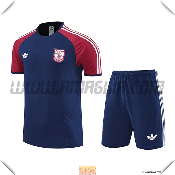 Kit Maglia Allenamento Arsenal Blu/Rosso/Blan 2025 2026