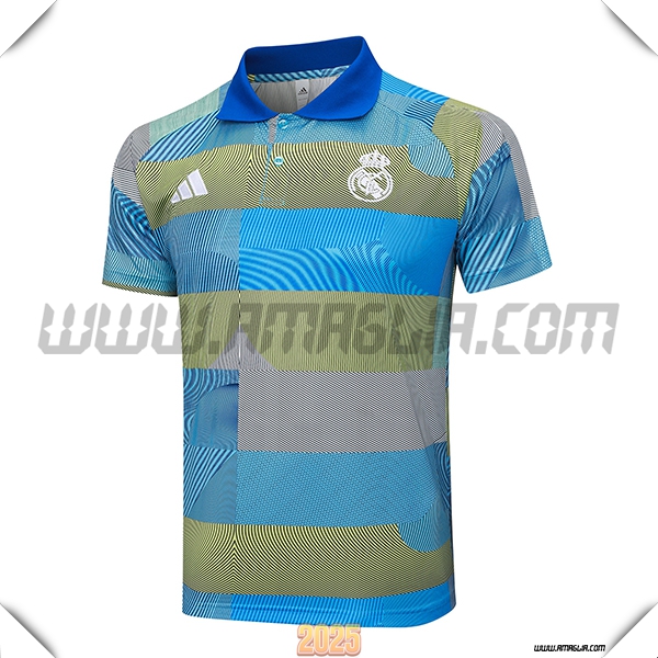 Maglia Polo Real Madrid Blu/Verde 2025 2026