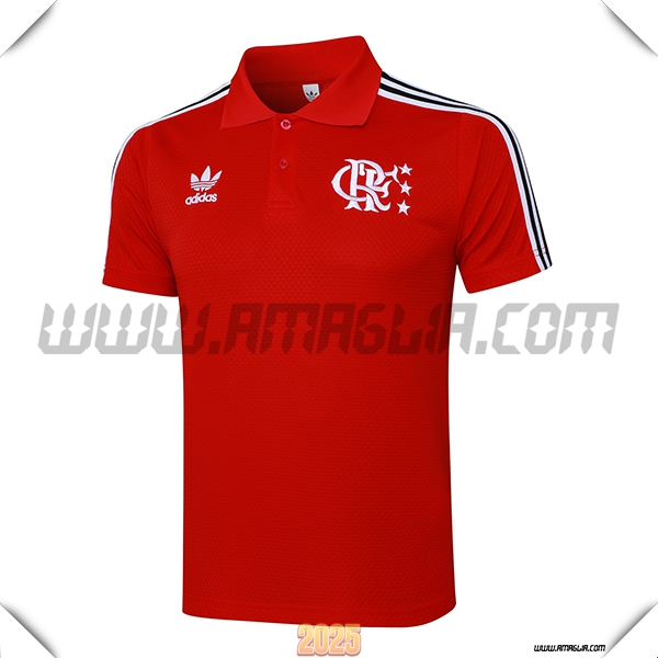 Maglia Polo Flamengo Rosso/Bianco 2025 2026