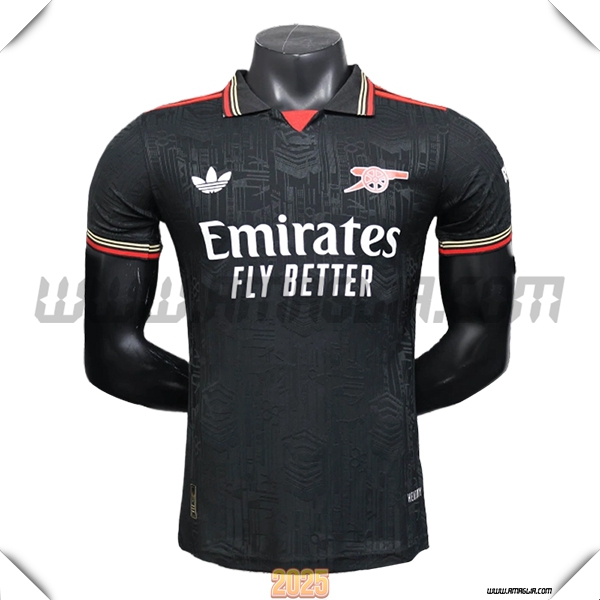 Maglia Polo Arsenal Nero 2025 2026