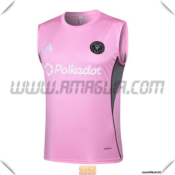 Canotta Allenamento Inter Miami CF Rosa/Grigio 2025 2026