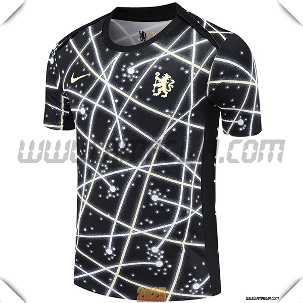 T Shirt Allenamento FC Chelsea Nero/Bianco 2025 2026