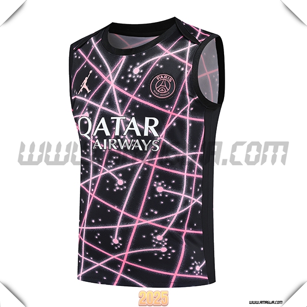 Canotta Allenamento PSG Nero/Rosa 2025 2026 -02
