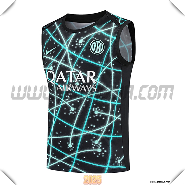 Canotta Allenamento Inter Milan Nero/Blu 2025 2026