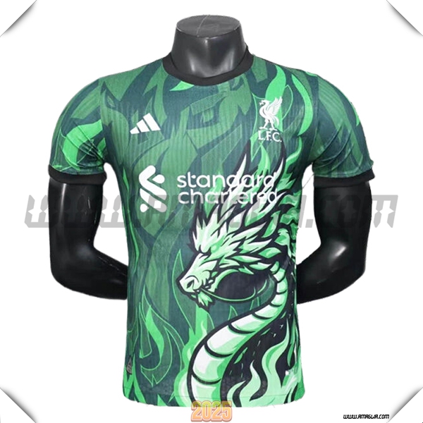 T Shirt Allenamento FC Liverpool Verde 2025 2026