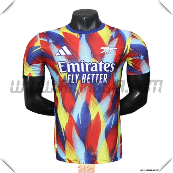 T Shirt Allenamento Arsenal Rosso/Giallo/Blu 2025 2026