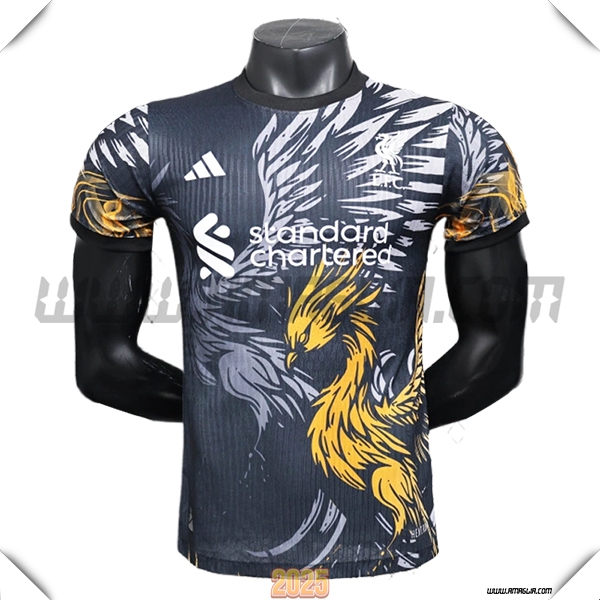 T Shirt Allenamento FC Liverpool Grigio/Giallo 2025 2026