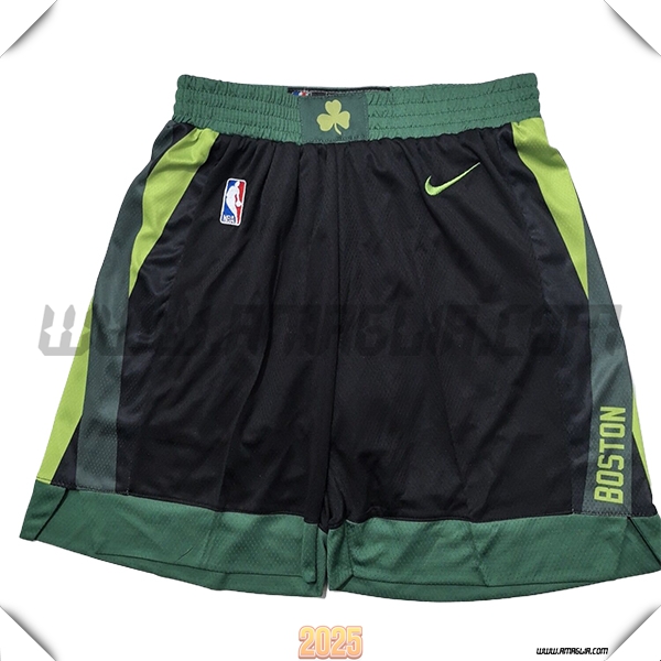 Pantaloncini NBA Boston Celtics 2025/26 Nero/Verde
