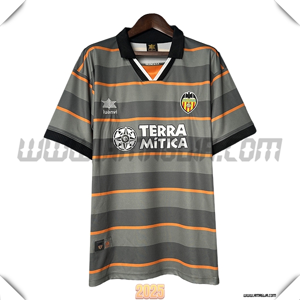 Terzo Maglia Retro Valencia CF 1999/2000 Grigio/Arancia
