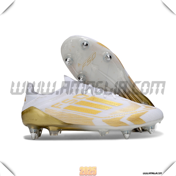 Adidas Scarpe Da Calcio F50 Elite SG Bianco/Giallo -02