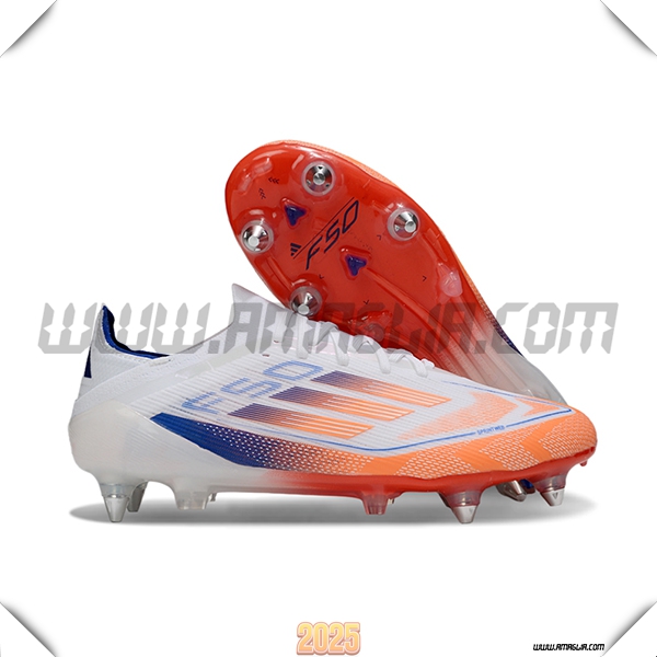 Adidas Scarpe Da Calcio F50 Elite SG Bianco/Blu/Arancia