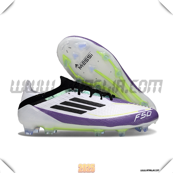 Adidas Scarpe Da Calcio F50 Elite FG Bianco/Nero/viola/Verde