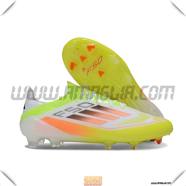Adidas Scarpe Da Calcio F50 Elite FG Bianco/Verde/Arancia