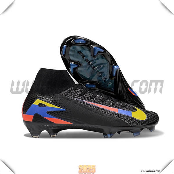 Nike Scarpe Da Calcio Air Zoom Mercurial Superfly IIX Elite FG Nero/Rosso/Blu/Giallo