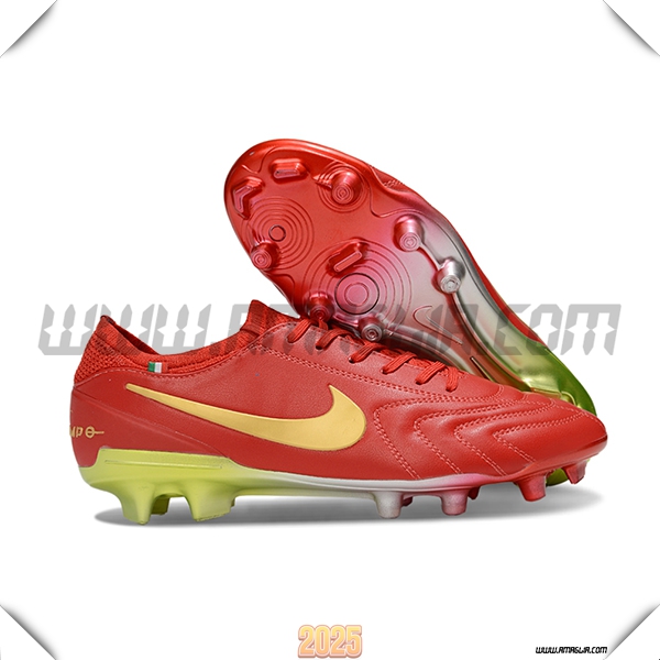 Nike Scarpe Da Calcio Tiempo Legend X Elite LUXE FG Rosso/Giallo